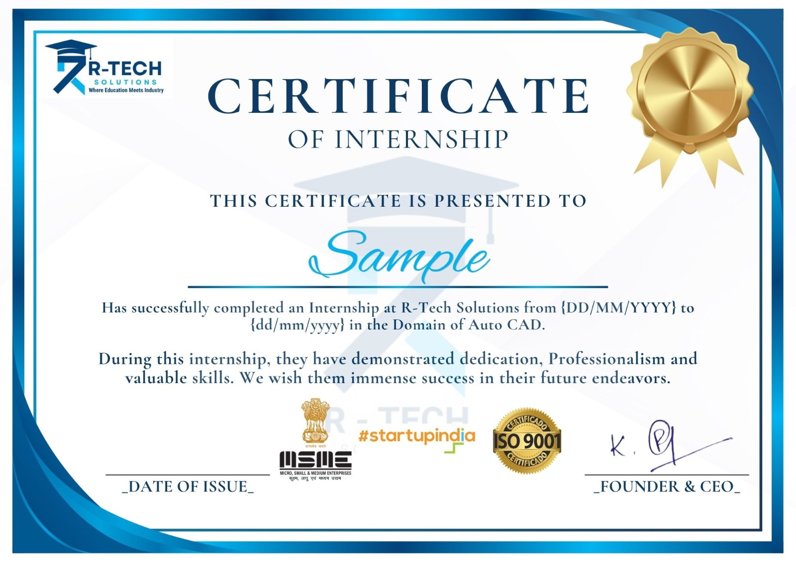 About R tech Solutions - R Tech%20Internship%20Completion%20Certificate